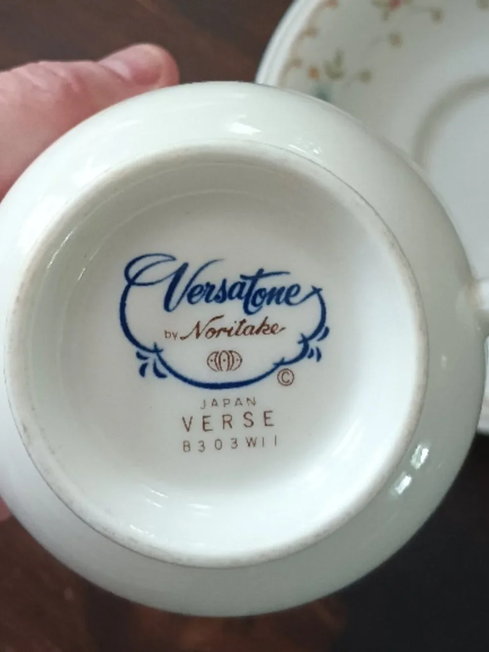 Vintage Noritake Cup and Saucer from Verse Collection